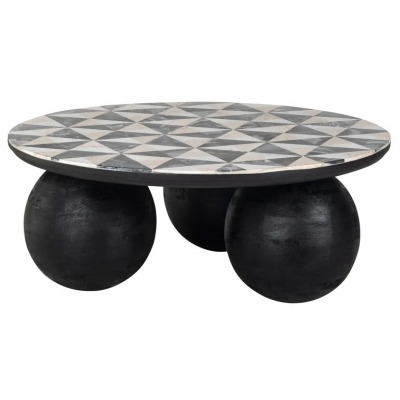 Rostelli Black Round Coffee Table - image 1