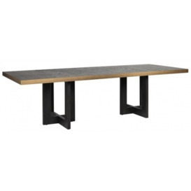 Cambon Dark Coffee Dining Table, 280cm Seats 12 to 14 Diners Rectangular Top