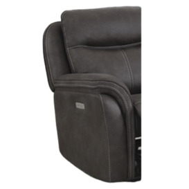 Claremont Grey Recliner Armchair, Velvet Fabric - thumbnail 3