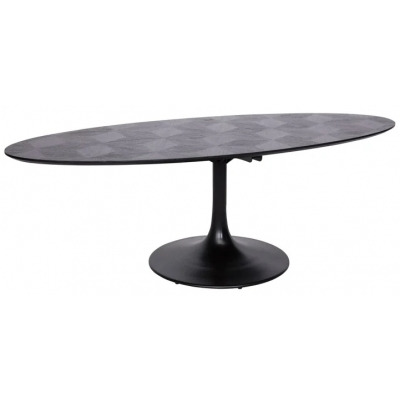 Blax Black Oak 250cm Oval Dining Table - image 1