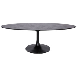 Blax Black Oak 250cm Oval Dining Table - thumbnail 3