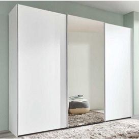 Nolte Marcato2.1 Polar White 3 Door Sliding Wardrobe with 1 Mirror Front - 300cm