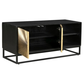 Luxe Black and Antique Gold Starburst TV Unit - thumbnail 3