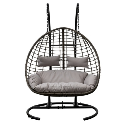 Texas Wicker Outdoor Garden Hanging 2 Seater Chair - image 1