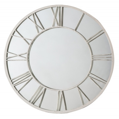 Norris Distressed White Outdoor Mirror - W 85cm x D 2cm x H 85cm - image 1