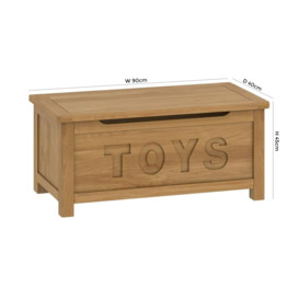 Portland Toy Box - Comes in Oak and Stone Painted Options - thumbnail 2