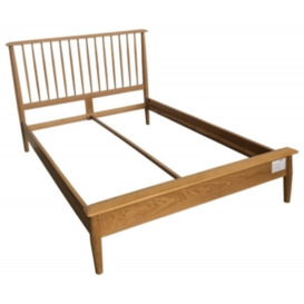 Malmo Oak Low Foot Bed - Comes in 4ft 6in Double and 5ft King Size Options - thumbnail 1
