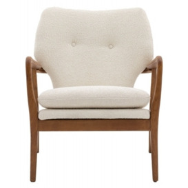 Southend Fabric Armchair - Comes in Cream, Green and Ochre Options - thumbnail 1