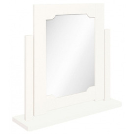 Lily White Painted Swivel Dressing Table Mirror - thumbnail 1
