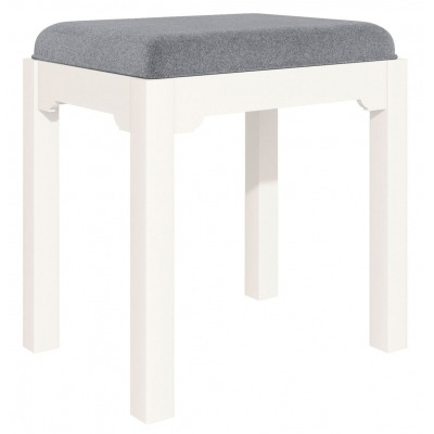 Lily White Painted Dressing Table Stool - image 1