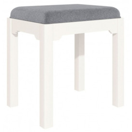 Lily White Painted Dressing Table Stool - thumbnail 1