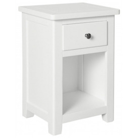 Henley 1 Drawer Bedside Cabinet - Comes in White, Blue and Charcoal Finish Options - thumbnail 1