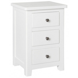 Henley 3 Drawer Bedside Cabinet - Comes in White, Blue and Charcoal Finish Options