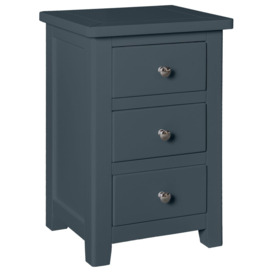 Henley Blue Painted 3 Drawer Bedside Cabinet
