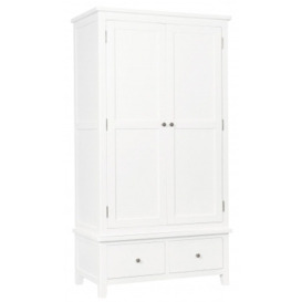 Henley Painted 2 Door 2 Drawer Combi Wardrobe - Comes in White, Blue and Charcoal Finish Options