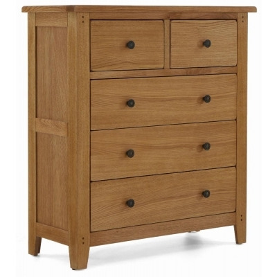 Belden Oak Chest of Drawers, 2 + 3 Drawers - image 1