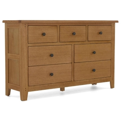 Belden Oak Chest of Drawers, 3 + 4 Drawers - image 1