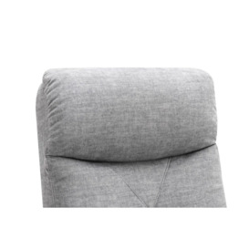 GFA Paddington Swivel Recliner Chair with Footstool - Silver Fabric - thumbnail 3