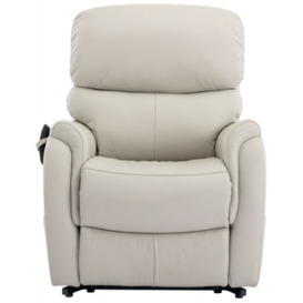 GFA Normandy Dual Motor Riser Recliner Chair - Cream Leather Match