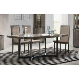Camel Armonia Day Silver Birch Italian 200cm Dining Table with Roma Fabric Chair