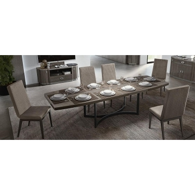 Camel Armonia Day Silver Birch Italian 200cm Dining Table with Flute Fabric Chair - image 1