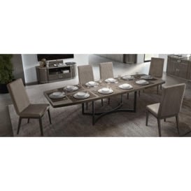Camel Armonia Day Silver Birch Italian 200cm Dining Table with Flute Fabric Chair - thumbnail 1