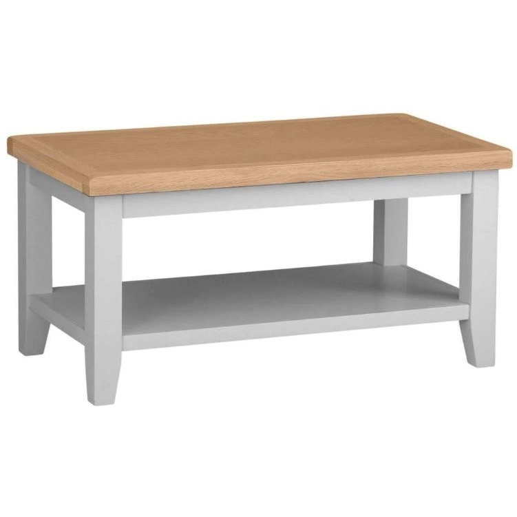 Aberdare Oak and Grey Painted Small Coffee Table - image 1