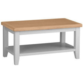 Aberdare Oak and Grey Painted Small Coffee Table - thumbnail 1