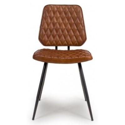 Austin Tan Genuine Buffalo Leather Dining Chair (Sold in Pairs) - image 1