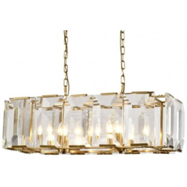 Mindy Brownes Eton Crystal and Brass Chandelier (Long)