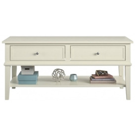 Alphason Franklin Painted 2 Drawer Coffee Table - thumbnail 1