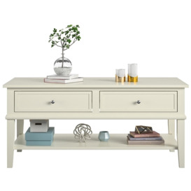 Alphason Franklin Painted 2 Drawer Coffee Table - thumbnail 3