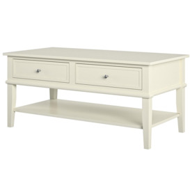 Alphason Franklin Painted 2 Drawer Coffee Table - thumbnail 2