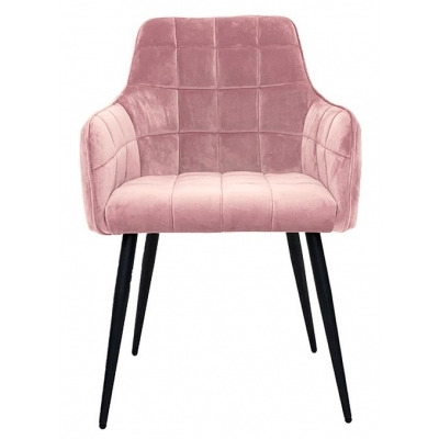 Vienna Blush Velvet Fabric Dining Chair (Sold In Pairs) - image 1