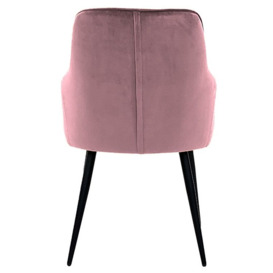 Vienna Blush Velvet Fabric Dining Chair (Sold In Pairs) - thumbnail 3