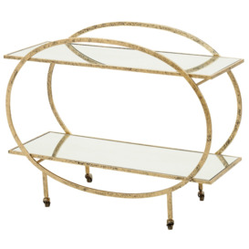 Mindy Brownes Shelby Classic Antique Gold Drinks Trolley