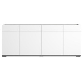 Status Mara Day White Italian Buffet Sideboard, 195cm with 4 Door - thumbnail 1