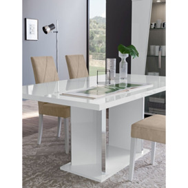 Status Lisa Day White High Gloss Italian Dining Table, 180cm Seats 6 Diners Rectangular Top - thumbnail 2