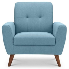 Monza Blue Fabric Armchair