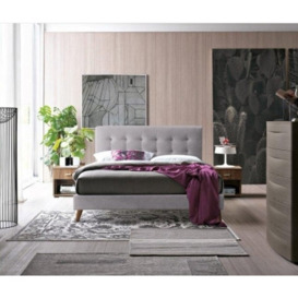 Time Living Novara Light Grey Fabric Bed