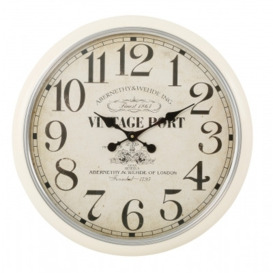 Mindy Brownes Vintage Port Cream Round Wall Clock - Dia 63cm (Set of 2)