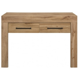 Compton Oak Wood 2 Drawer Console Table