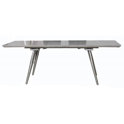 Chicago Grey Melamine Concrete Effect Top 6 Seater Dining Table - image 1