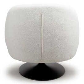 Club Ivory Fabric Swivel Accent Chair - thumbnail 3
