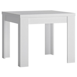 Lyon Small Extending Dining Table 90cm-180cm in White and High Gloss
