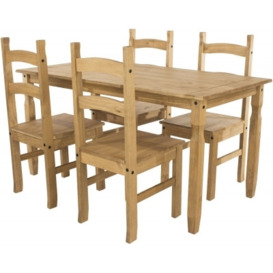 Corona Pine Mexican Dining Table and 4 Chair