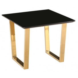 Antibes Black and Gold Lamp Table