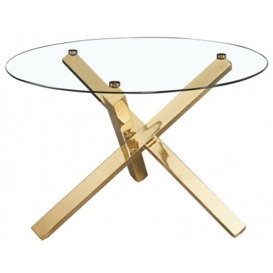 Capri Clear Glass Round Dining Table