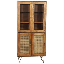Solan Mango Wood Display Cabinet with 4 Door - thumbnail 2