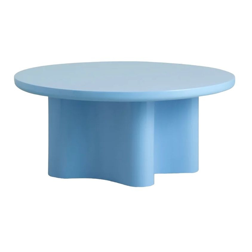 NORDAL Bitan Light Blue Round Coffee Table